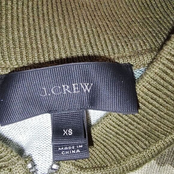 J. Crew camo zip cardigan jacket XS - Picture 5 of 10